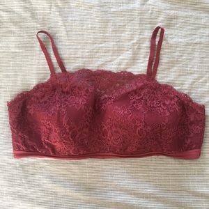 Dark Red Torrid Lace Bralette